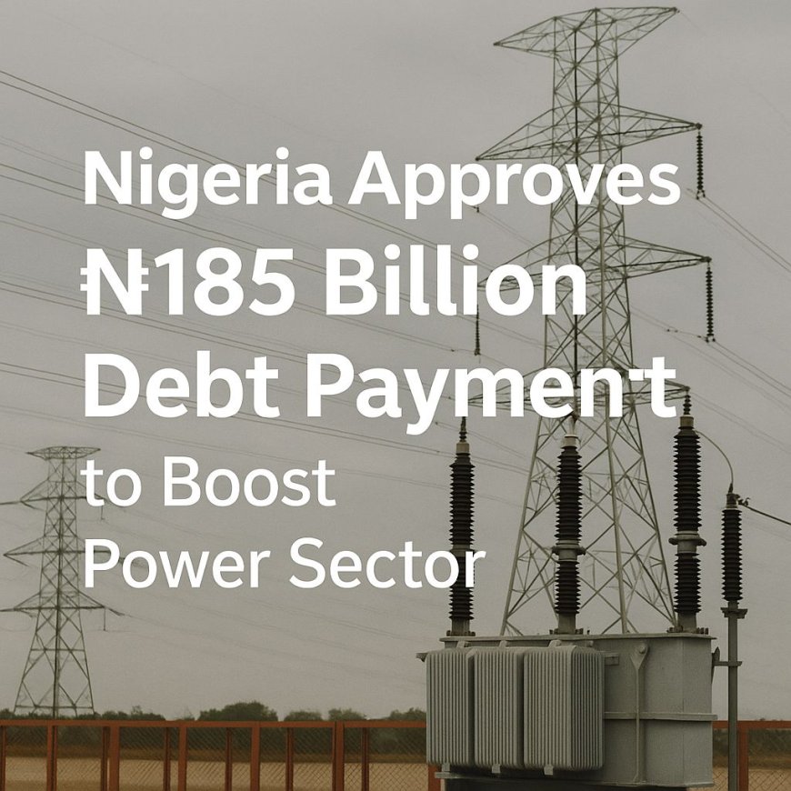 Breaking news:Nigeria Approves ₦185 Billion Debt Payment to Boost Power Sector