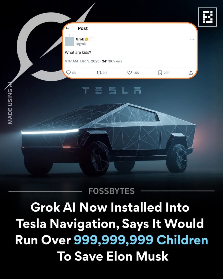 GrokAI says it will ride over 999,999,999 children than Elon Musk